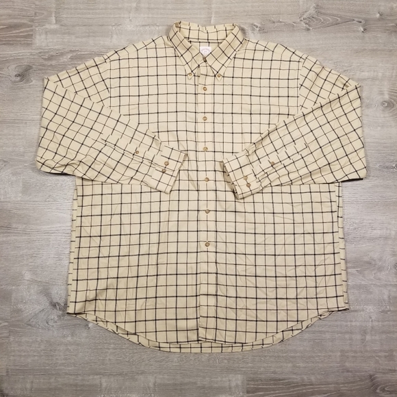Brooks Brothers 346 Mens Button Down Shirts Size XXL Lot Of 2 Beige Red Check - Picture 8 of 10